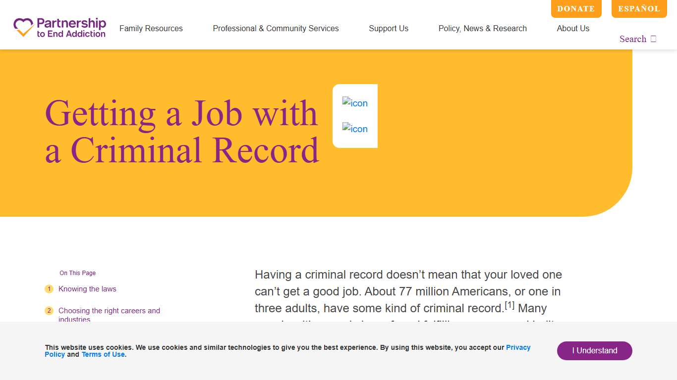 Getting a Job with a Criminal Record - Partnership to End Addiction