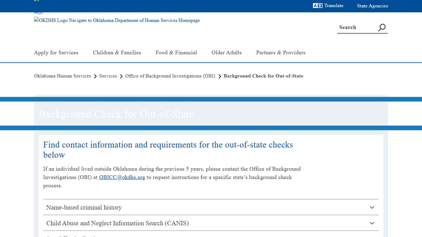 Background Check for Out-of-State